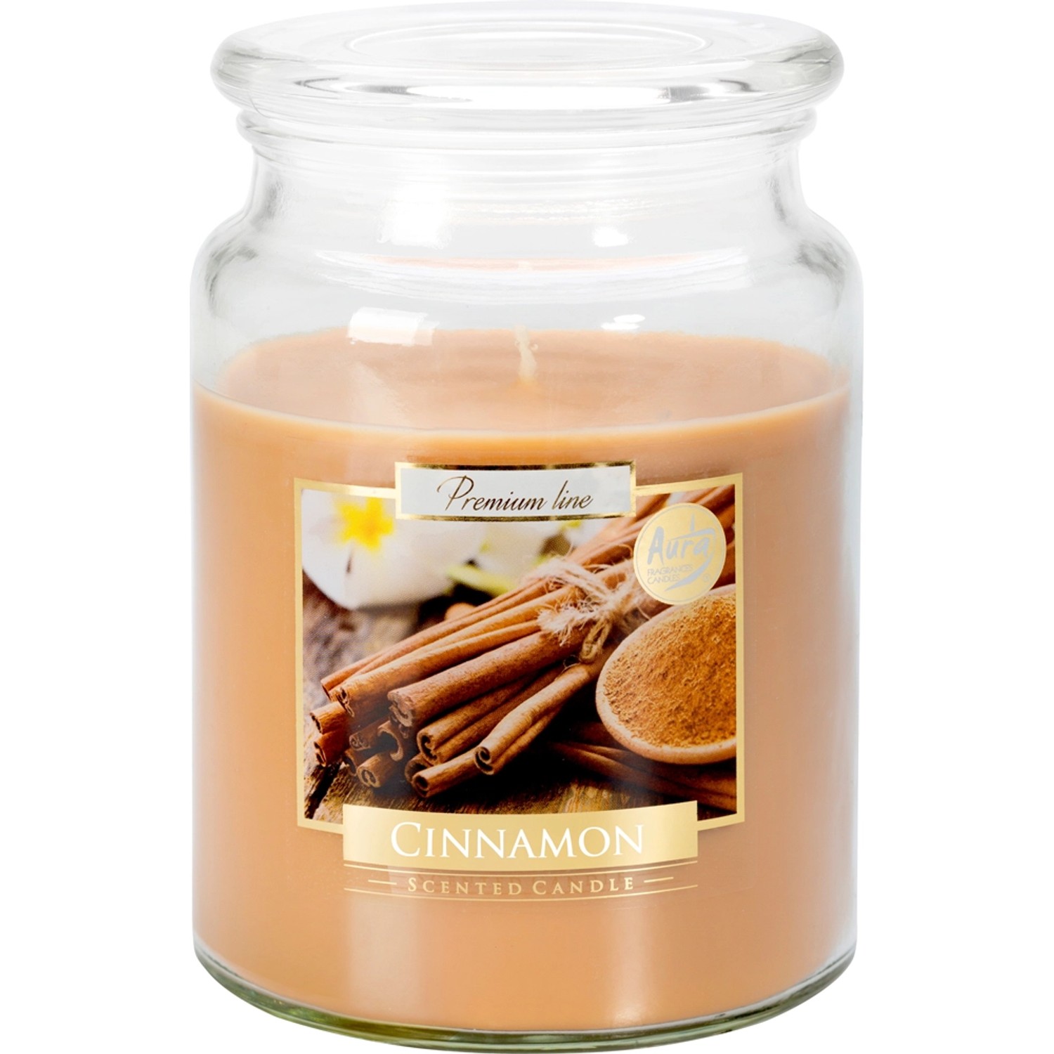 Świeca zapachowa słoik duży cynamon