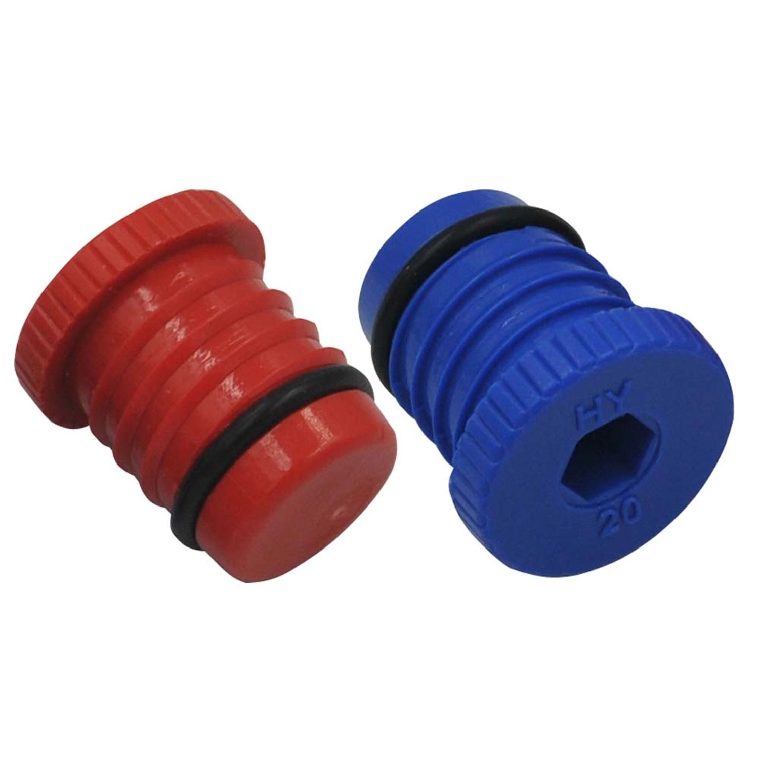 Korki do prób szczelności ciśnienia rur pex 20 mm niebieski + czerwony