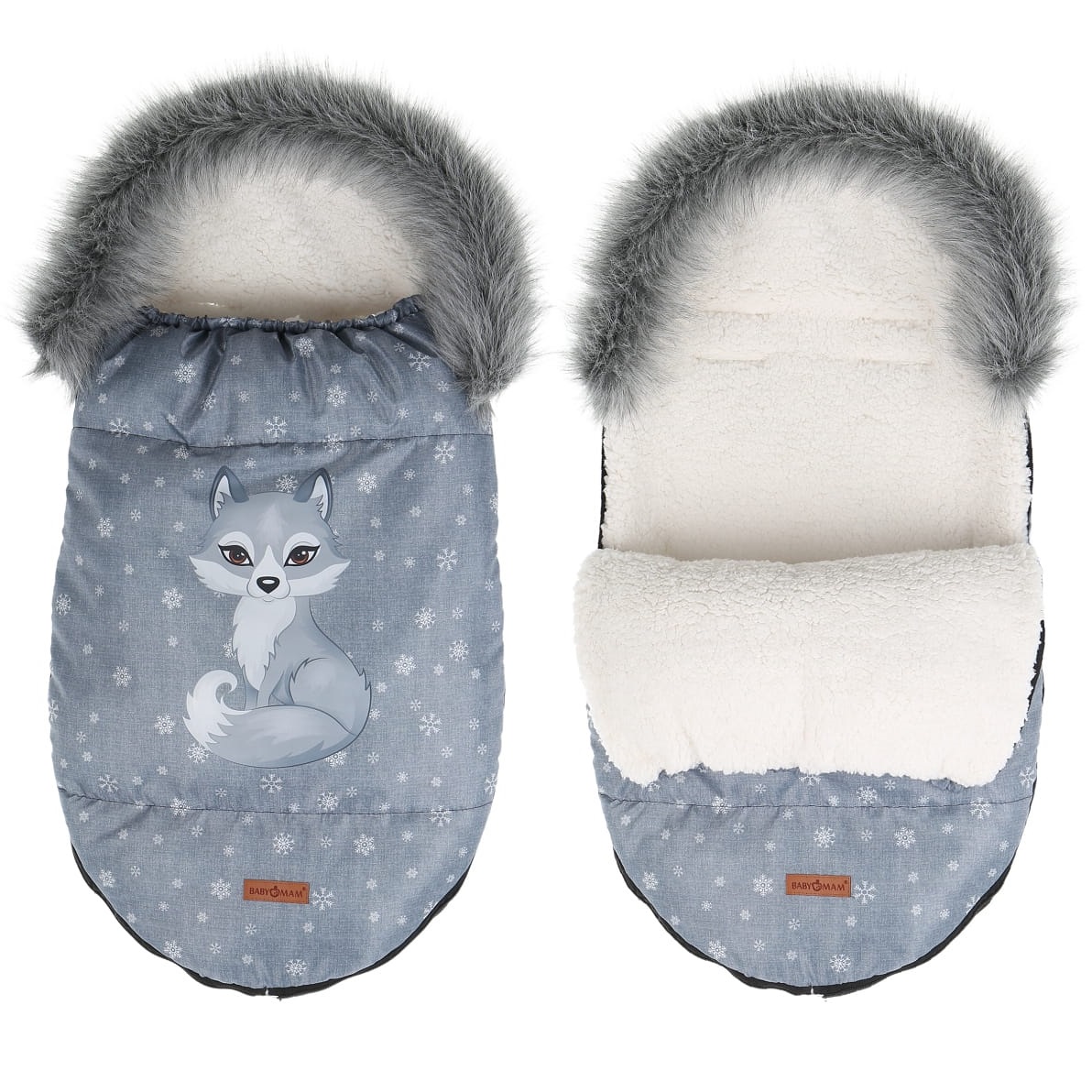 Śpiworek z futerkiem do wózka, sanek, gondoli z barankiem Wilczek AL