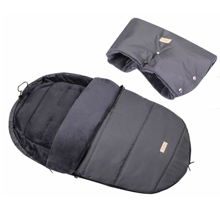 Śpiworek zimowy z mufką Ciemny Szary ZU - 90cm
