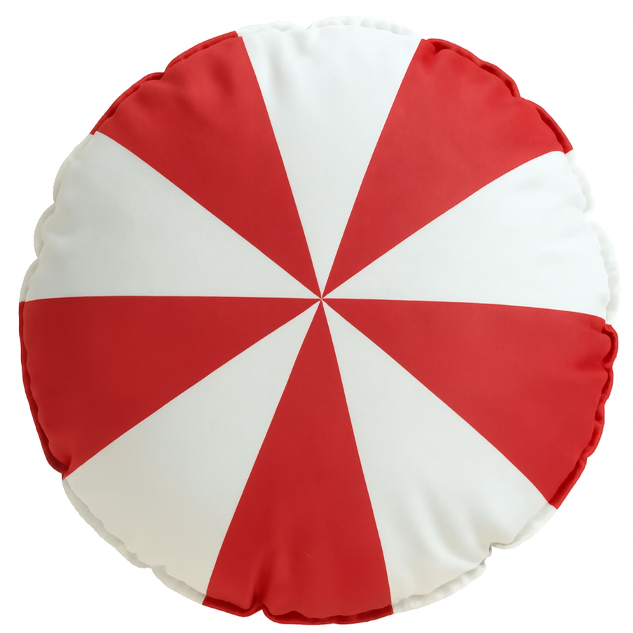 Poduszka Świąteczna Cukierek Czerwone Pasy 38x38 IN