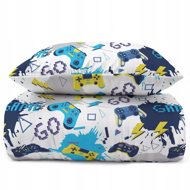 Komplet pościeli bawełnianej Gamer Play 140x200 cm AL