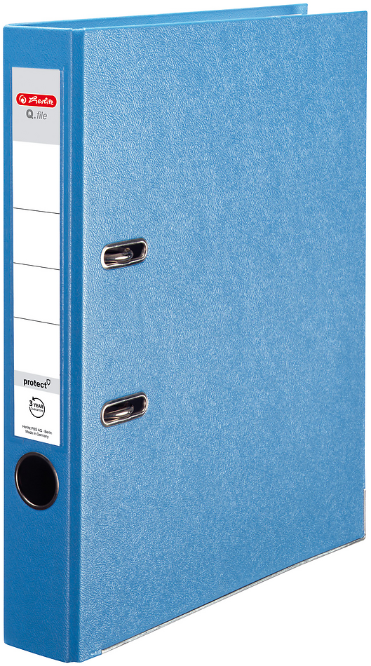 Segregator A4 Herlitz Q.file, 50mm, niebieski