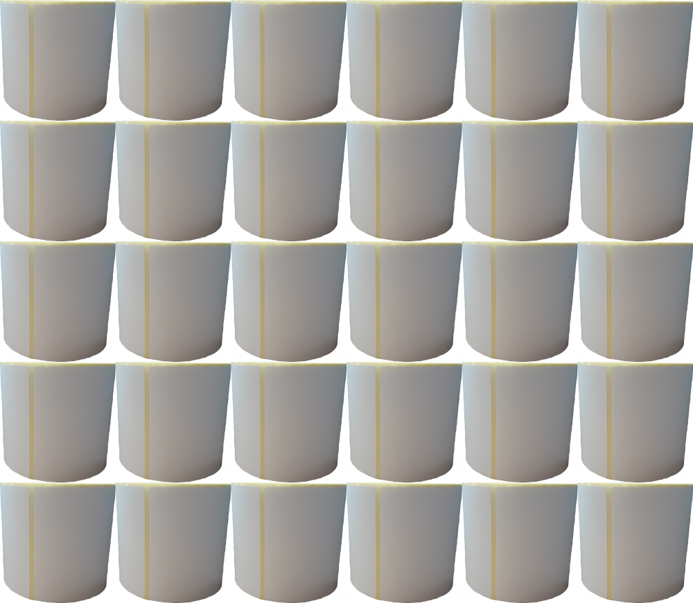 70x Etykiety termiczne do drukarek Zebra, 100x150mm, 110 etykiet, 1 rolka, biały