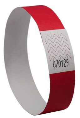 Opaski na nadgarstek Avery Zweckform, TYVEK , 256x19mm, 500 sztuk, czerwony neonowy