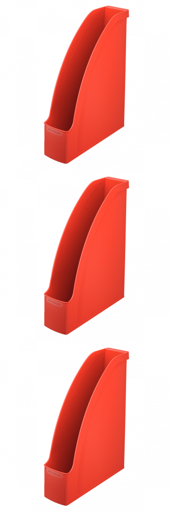 3x Organizer na dokumenty Leitz Plus, A4, 70mm, do 700 kartek, jasnoczerwony