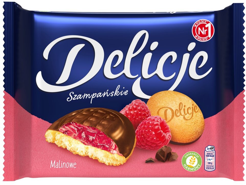 Ciastka Delicje szampańskie Mondelez, malinowy, 294g