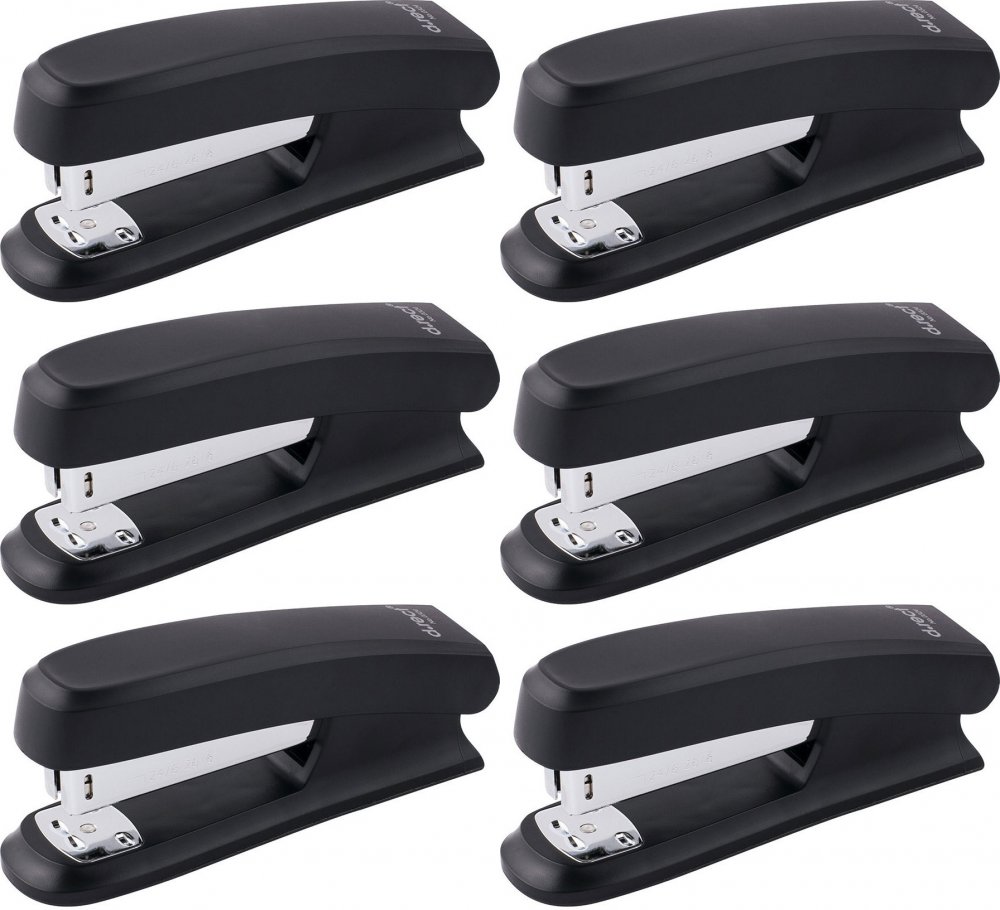 6x Zszywacz biurowy D.Rect 0324, do 30 kartek, mix kolorów