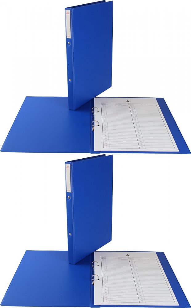 2x Teczka Biurfol, do akt osobowych, A4, 20mm, 2 ringi, niebieski