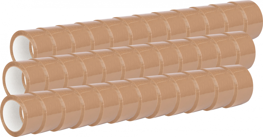 36x Taśma pakowa Standard hot-melt, 48mmx66m, brązowy