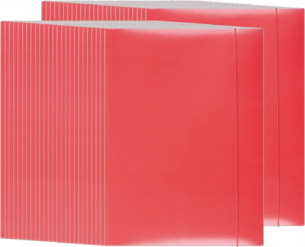 50x Teczka kartonowa z gumką Barbara, A4, 3mm, czerwony