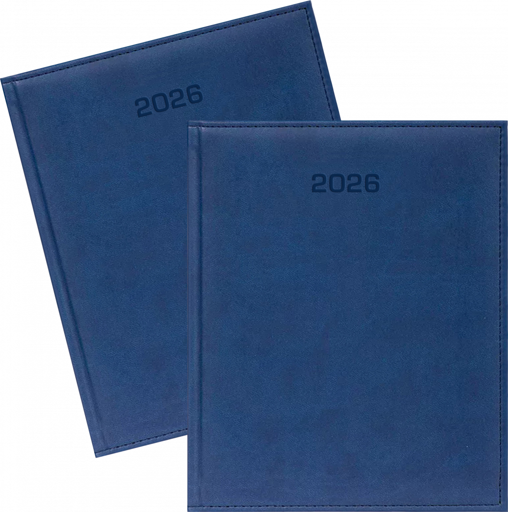 2x Kalendarz książkowy 2026, Udziałowiec, Vivella, A4, tygodniowy, granatowy B