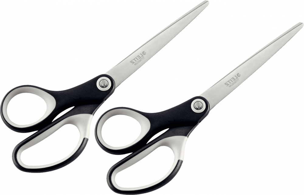 2x Nożyczki Leitz tytanowe, 18cm, czarny