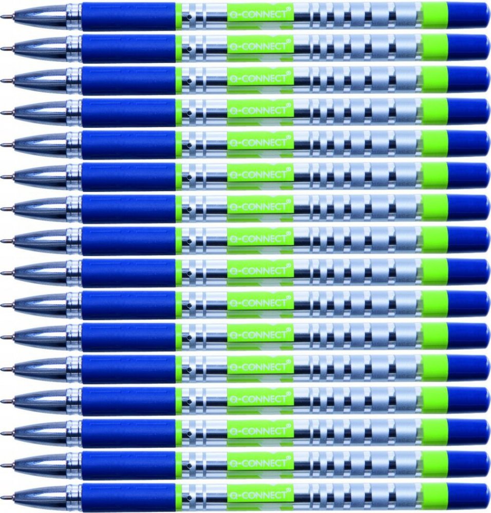 24x Długopis żelowo-fluidowy Q-Connect, 0.5mm, niebieski