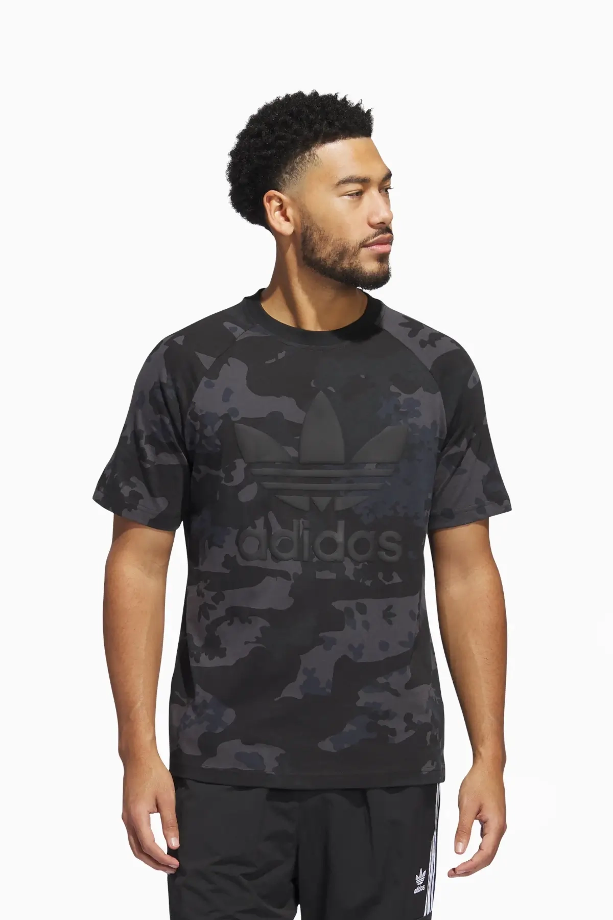 Koszulka adidas Camo Trefoil - Czarny