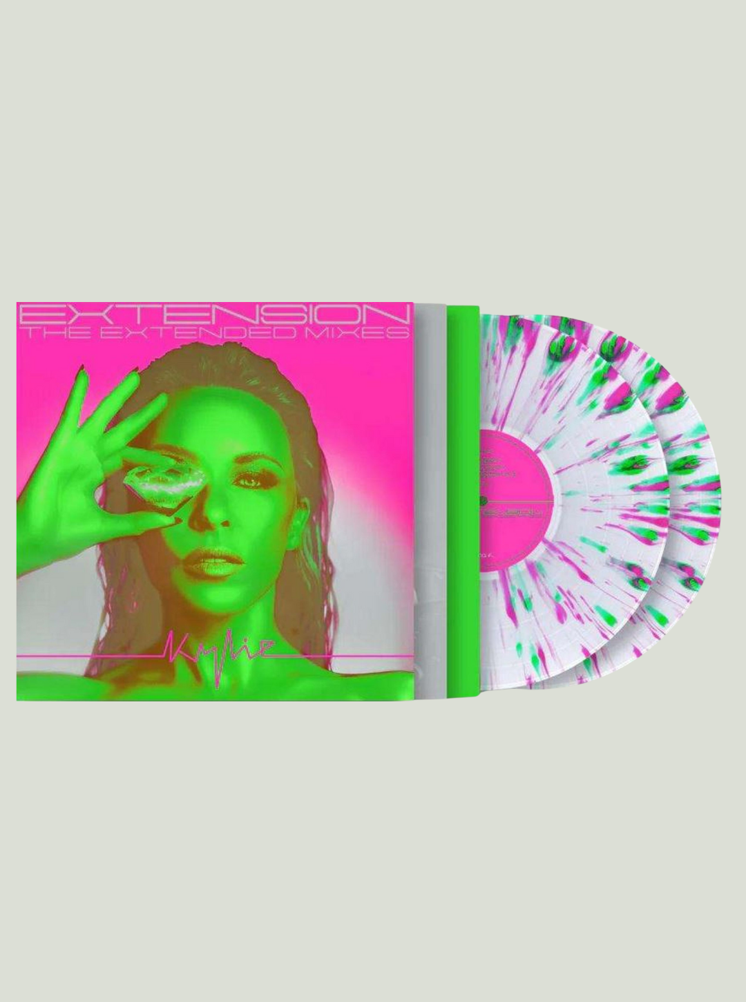 Płyta winylowa Kylie Minogue - Extension (The Extended Mixes) (Clear W Pink & Green Splatter Vinyl)