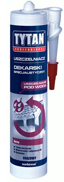 Uszczelniacz dekarski brązowy 280ml Tytan