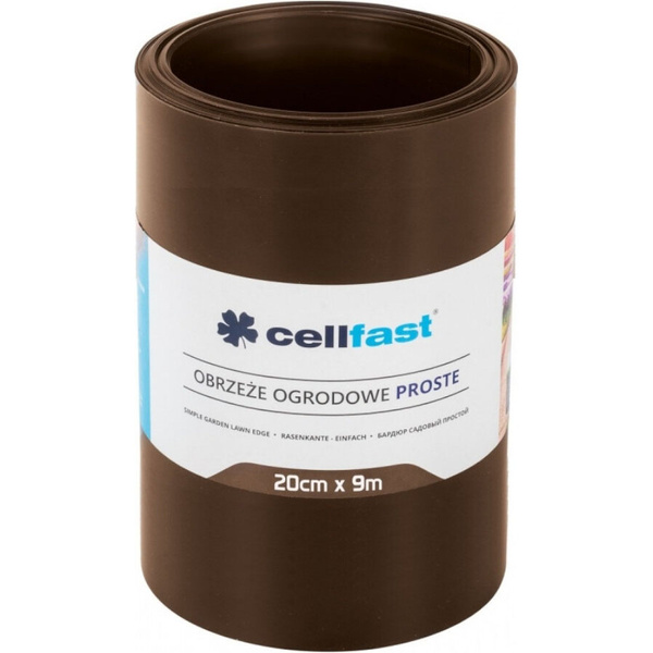 Obrzeże ogrodowe proste 20cm x 9mb brąz Cellfast