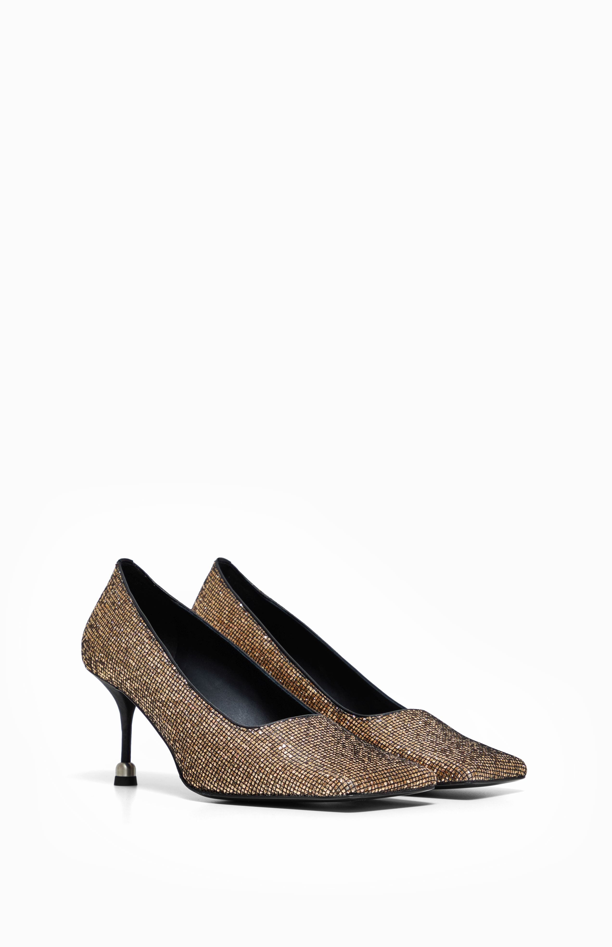 Czółenka na obcasie MIRA GOLDEN GLAM 36 - Vanda Novak