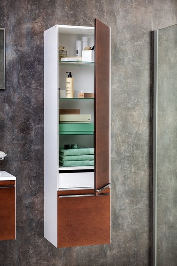 Ravak Clear szafka boczna 155 cm wysoka prawa biały/biały połysk X000000763 - Wysyłka w 24h