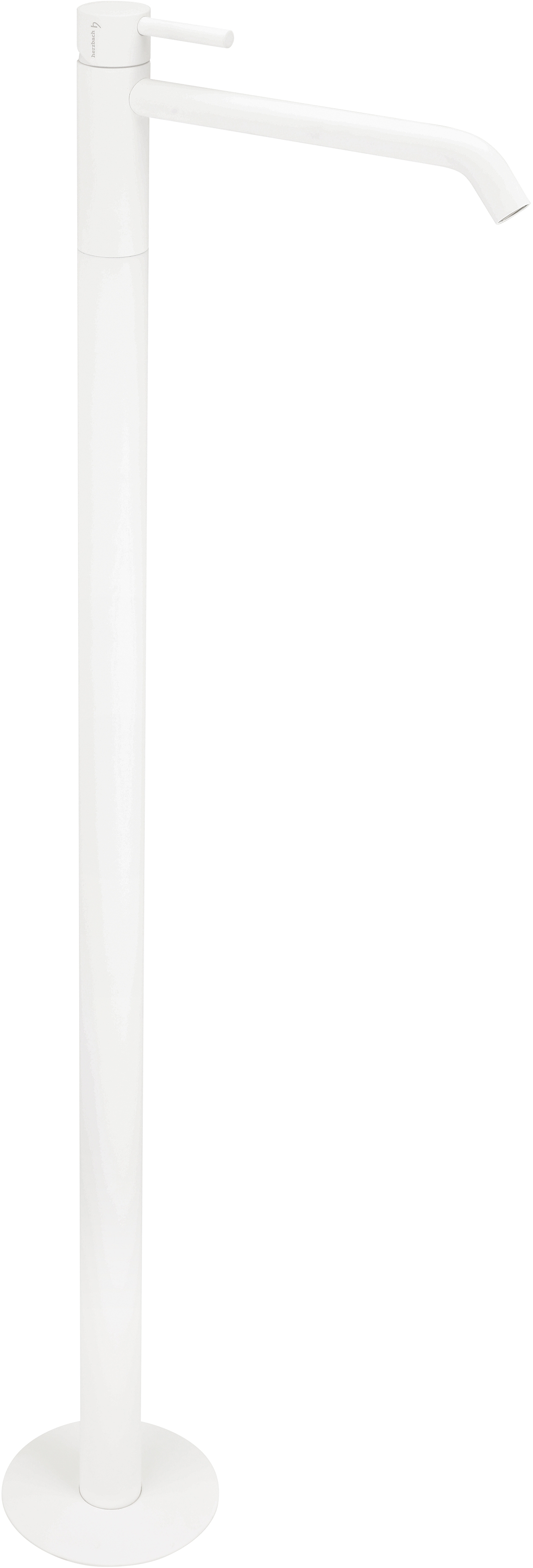 Herzbach Deep White bateria umywalkowa wolnostojąca biały mat 23.203810.1.07