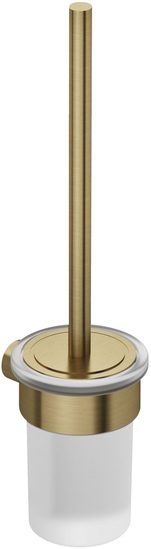 Kludi Vela R szczotka toaletowa z rączką ścienna złoty szczotkowany 58974N0