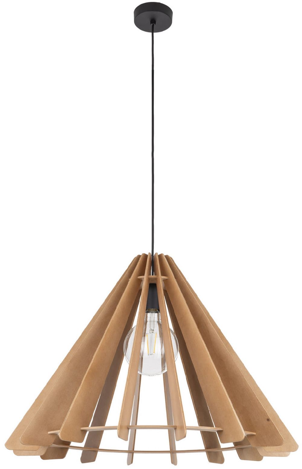 TK Lighting Eris lampa wisząca 1x15 W brązowa 6611