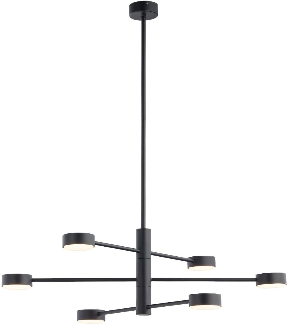 Nowodvorski Lighting Orbit lampa podsufitowa 6x12 W czarna 7946