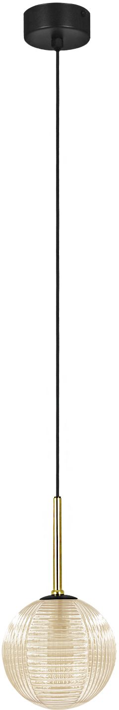 Kaja Giro lampa wisząca 1x10 W czarna-złota-bursztynowa K-5685
