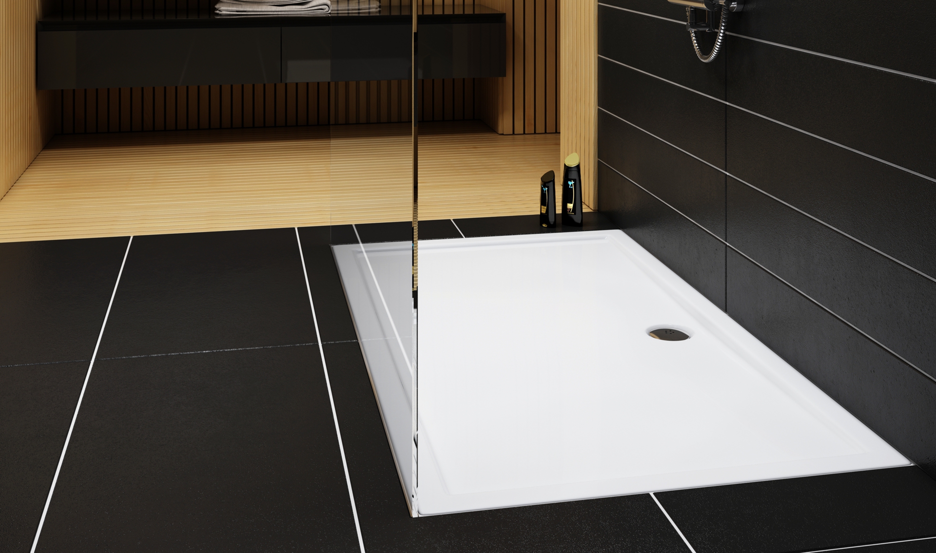 Schedpol Corrina brodzik 100x70 cm prostokątny Stonicryl biały 3.0248