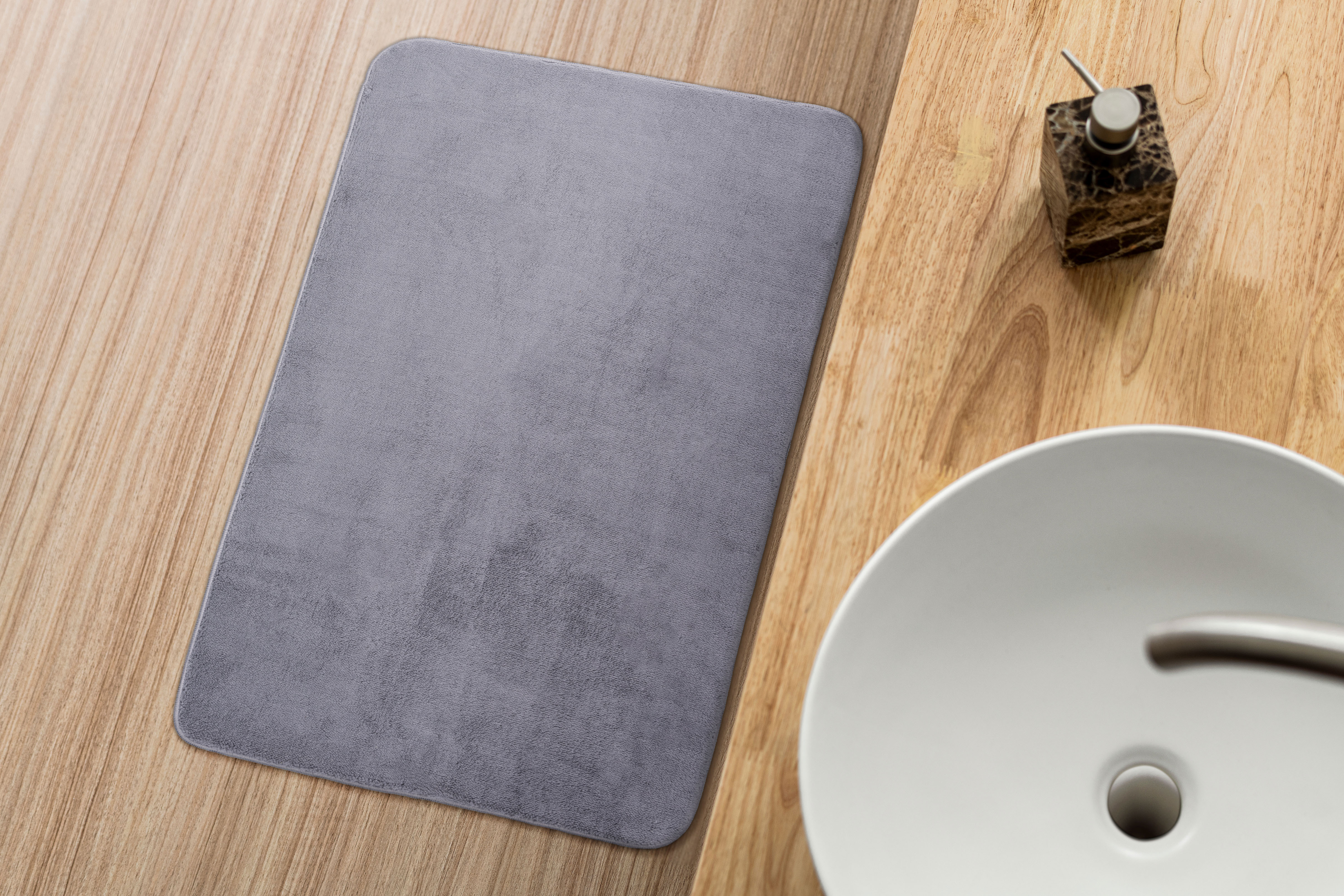 Multi-Decor Teddy dywanik łazienkowy 90x60 cm prostokątny szary 508355