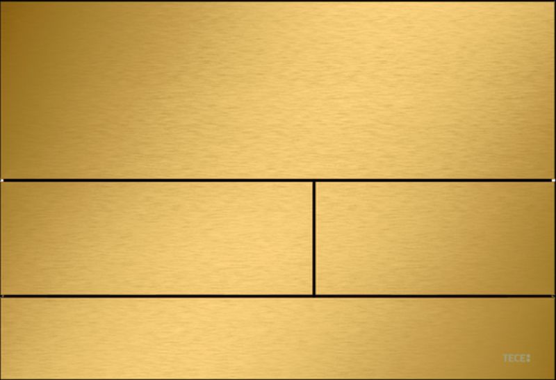 Tece Square II przycisk spłukujący do WC złoty szczotkowany 9240847