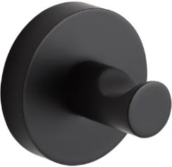 Stella Classic wieszak na ręcznik haczyk pojedynczy ścienny czarny mat 07.312-B