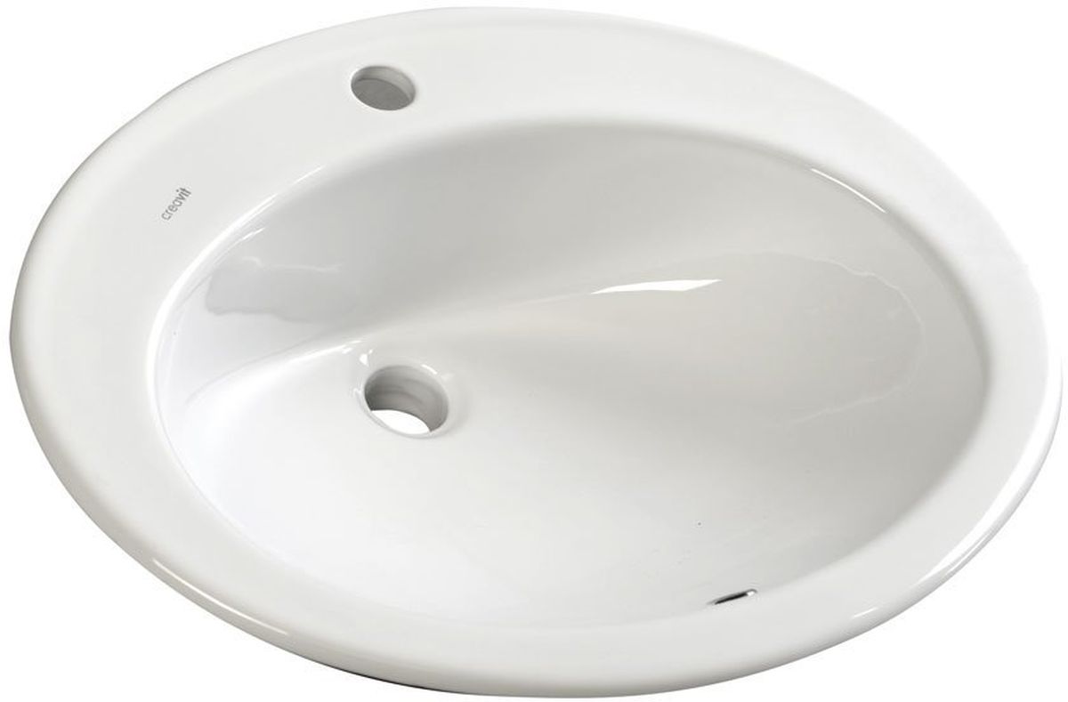 Creavit Tropico umywalka 58x46 cm wpuszczana owalna biała TP230 - Wysyłka w 24h