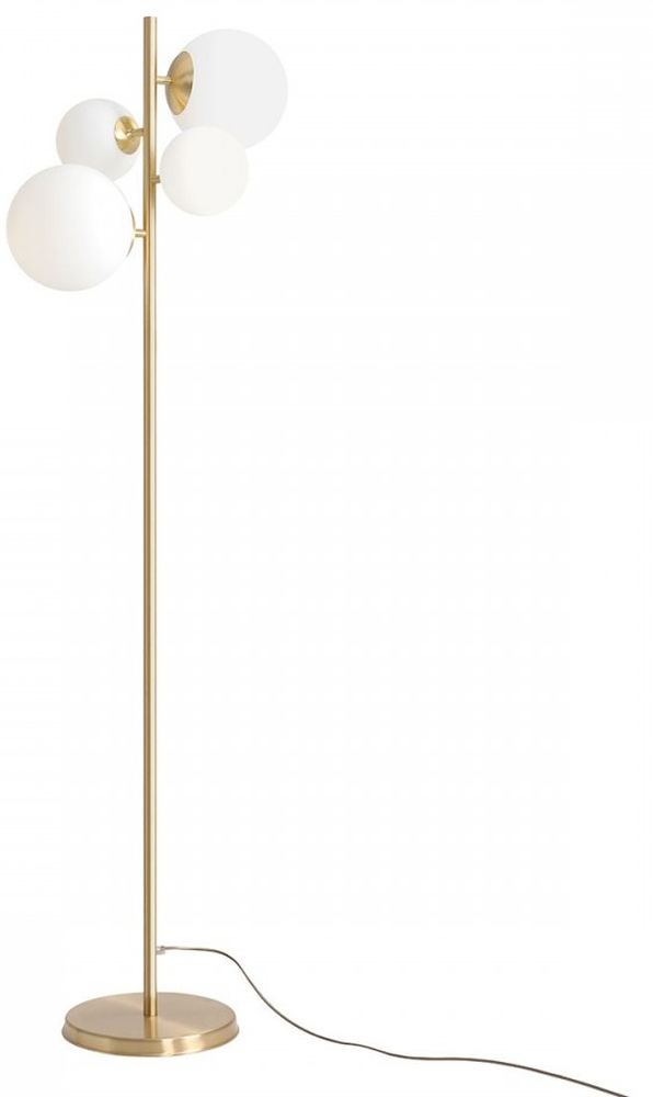 Aldex Bloom lampa stojąca 2x40W+2x60W mosiądz/biała 1091A40