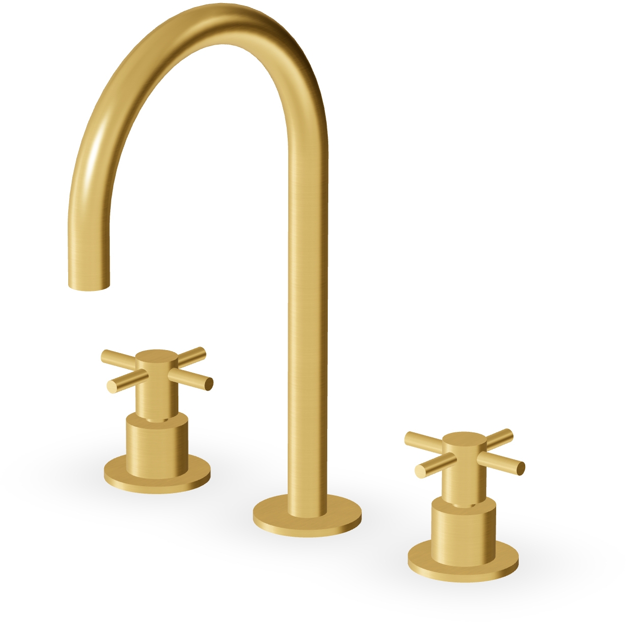 Zucchetti Helm bateria umywalkowa stojąca 3-otworowa złoto szczotkowane ZHM516.XP41