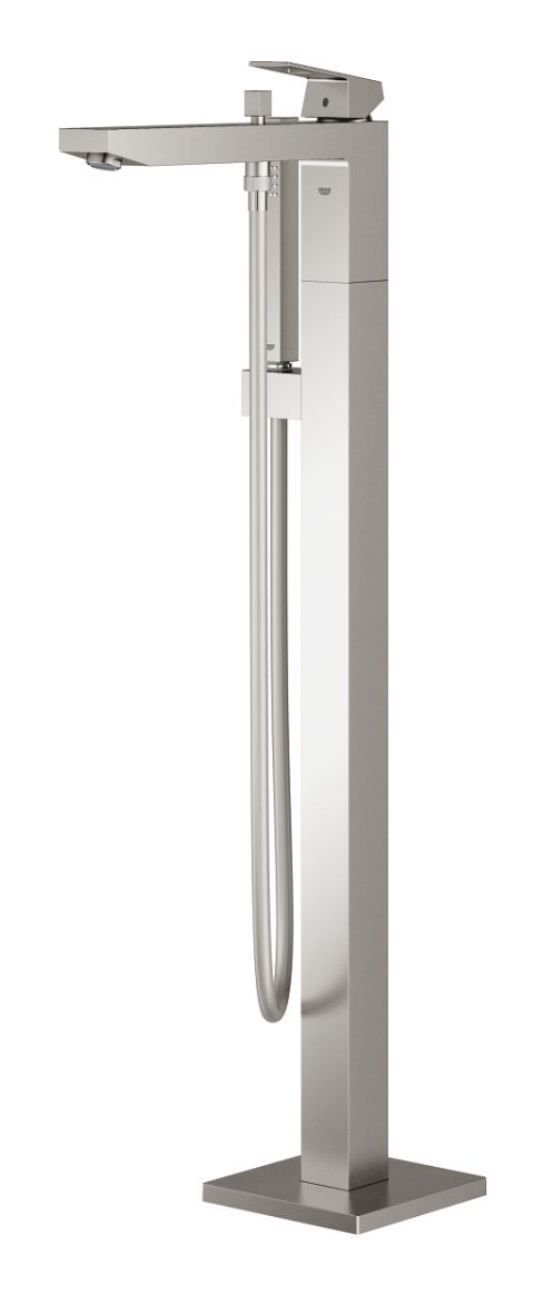 Grohe Eurocube bateria wannowo-prysznicowa wolnostojąca stal nierdzewna 23672DC1