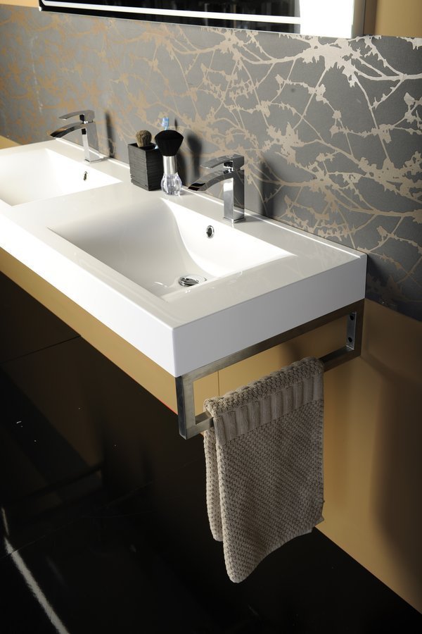 Sapho wspornik pod blat stal nierdzewna szczotkowana 30384