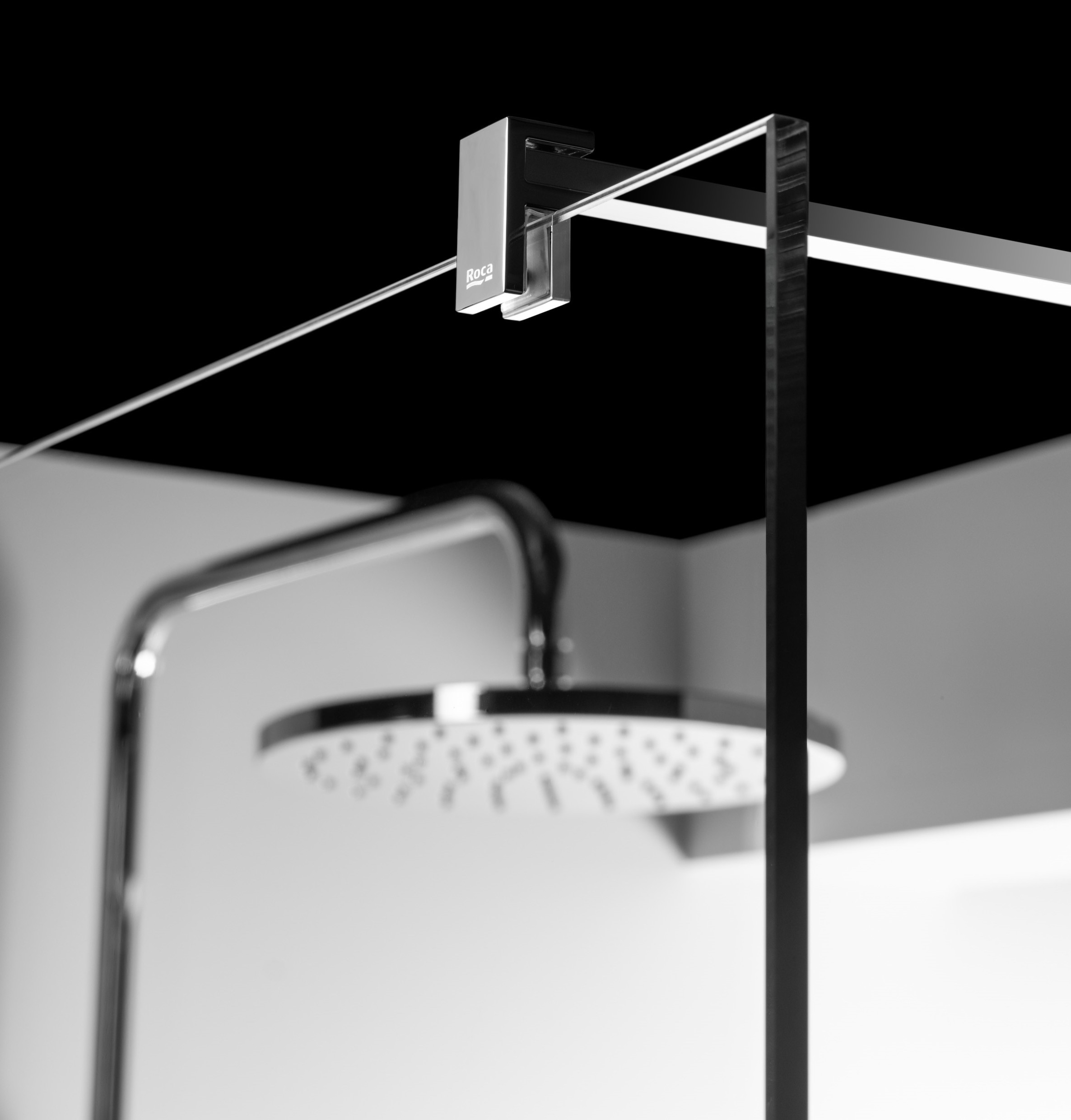 Roca District Walk-In ścianka prysznicowa 100 cm wolnostojąca szkło przezroczyste AMP718100M