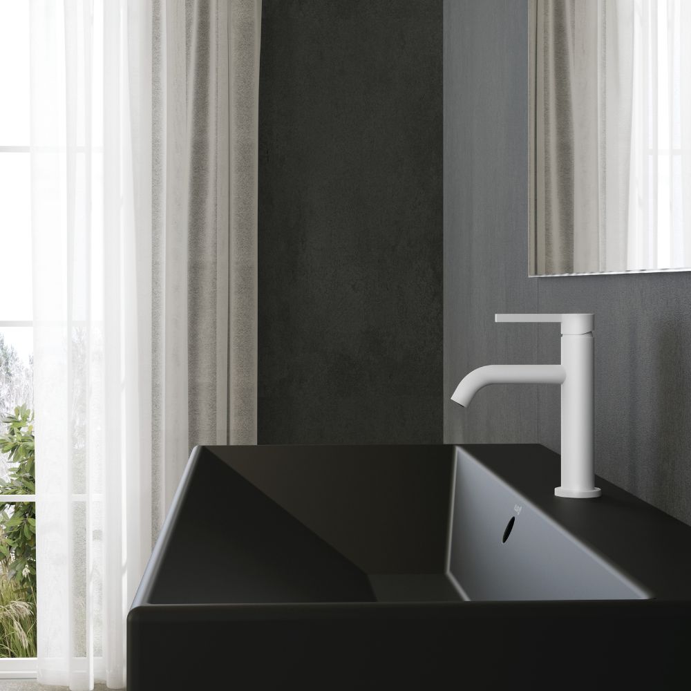 Kludi Resa umywalka z korkiem 121x50 cm prostokątna meblowa-nablatowa czarny mat 59WW12139