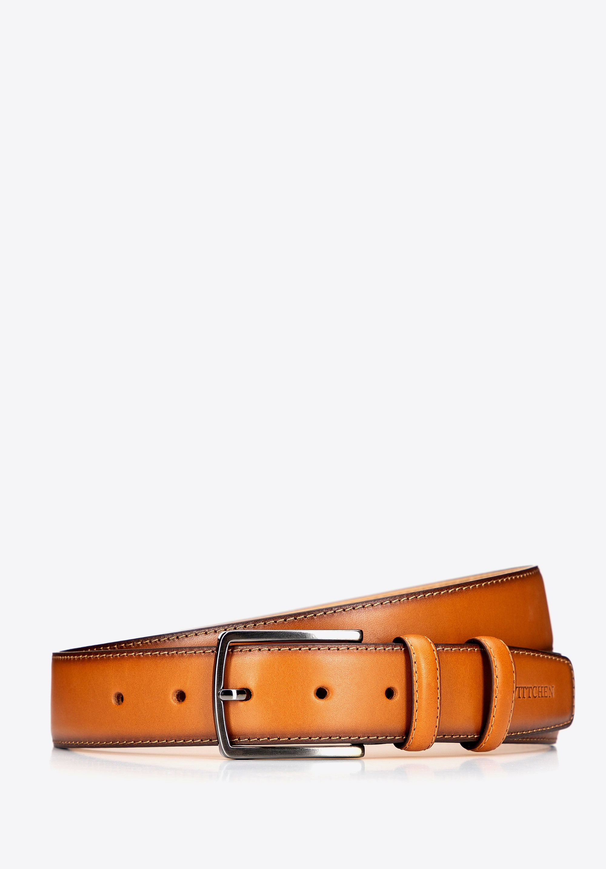 Klasyczny męski pasek ze skóry naturalnej brązowy