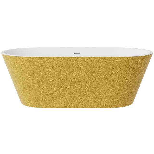 BESCO Wanna wolnostojąca DEEVA GLAM złota 180x80 syfon chrom #WWA-180