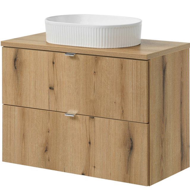 COMAD Zestaw mebli NOVA OAK szafka podumywalkowa z blatem 80 cm, umyw
