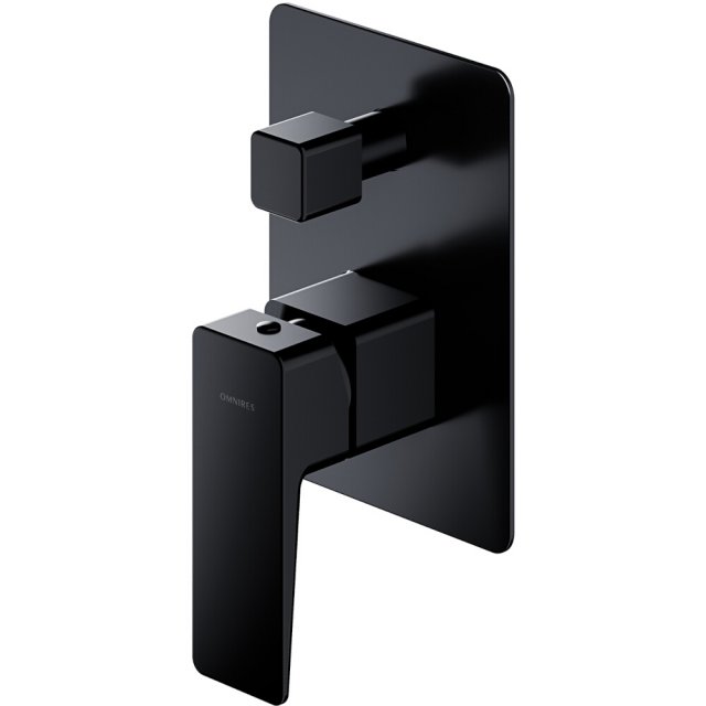 OMNIRES Bateria prysznicowo-wannowa PARMA podtynkowa czarna mat PM743