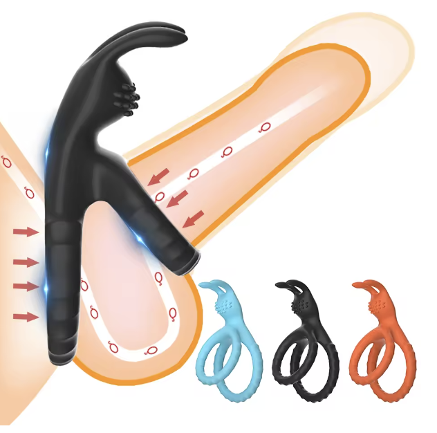 Nakładka na penisa z podwójnym pierścieniem 158
