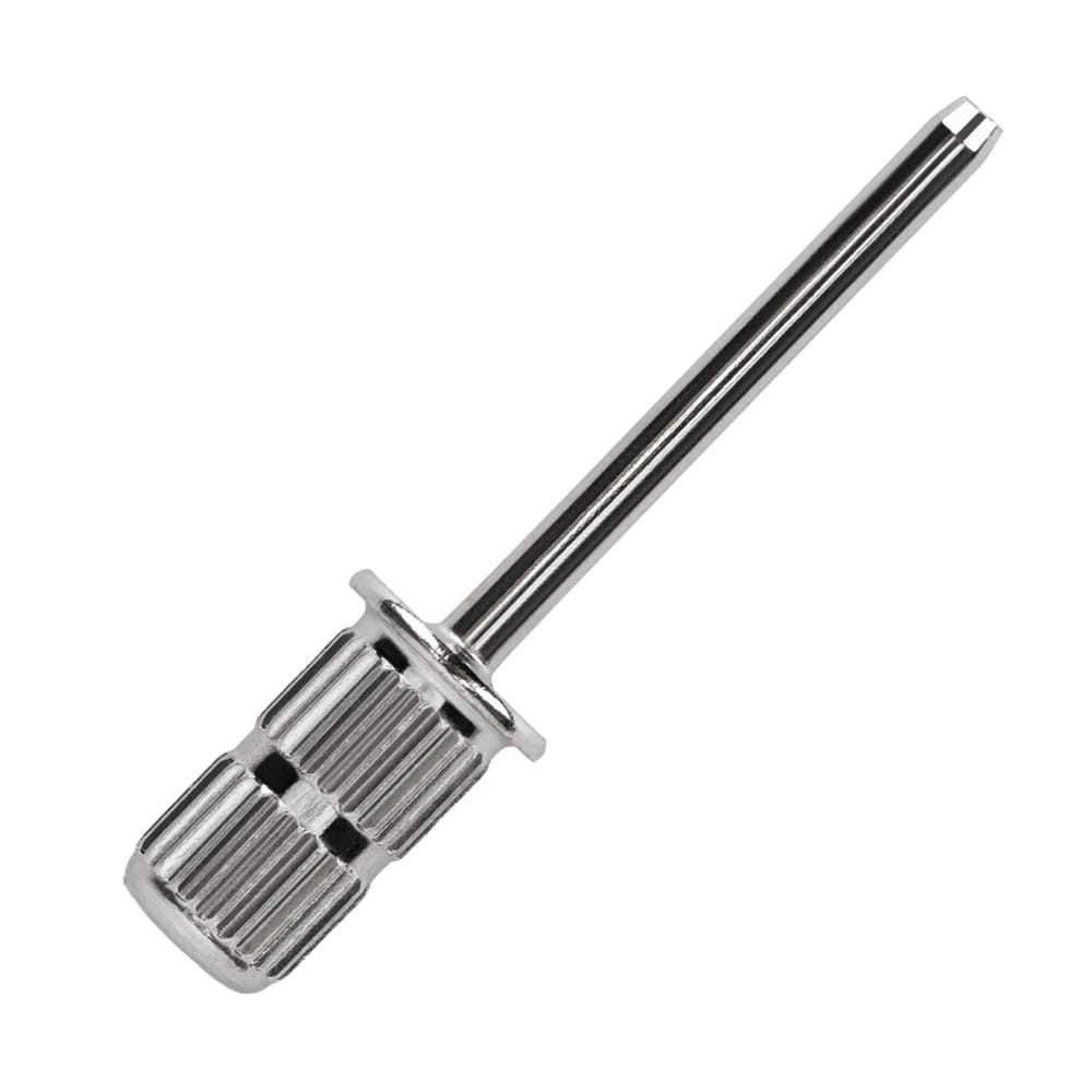 Stalowy trzpień nośnik mandrel do kapturków ściernych srebrny