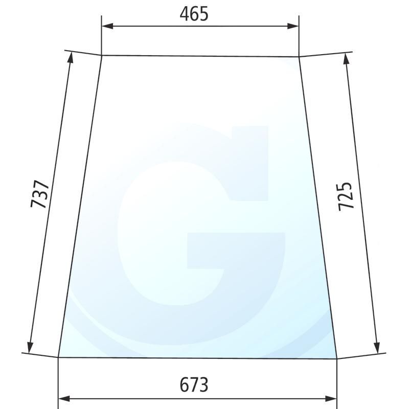 Szyba drzwi górna Fendt Favorit 600 275500210340