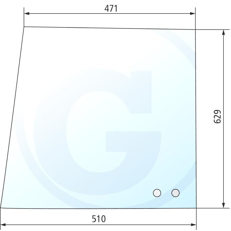 Szyba boczna przednia, prawa Fritzmeier 139550