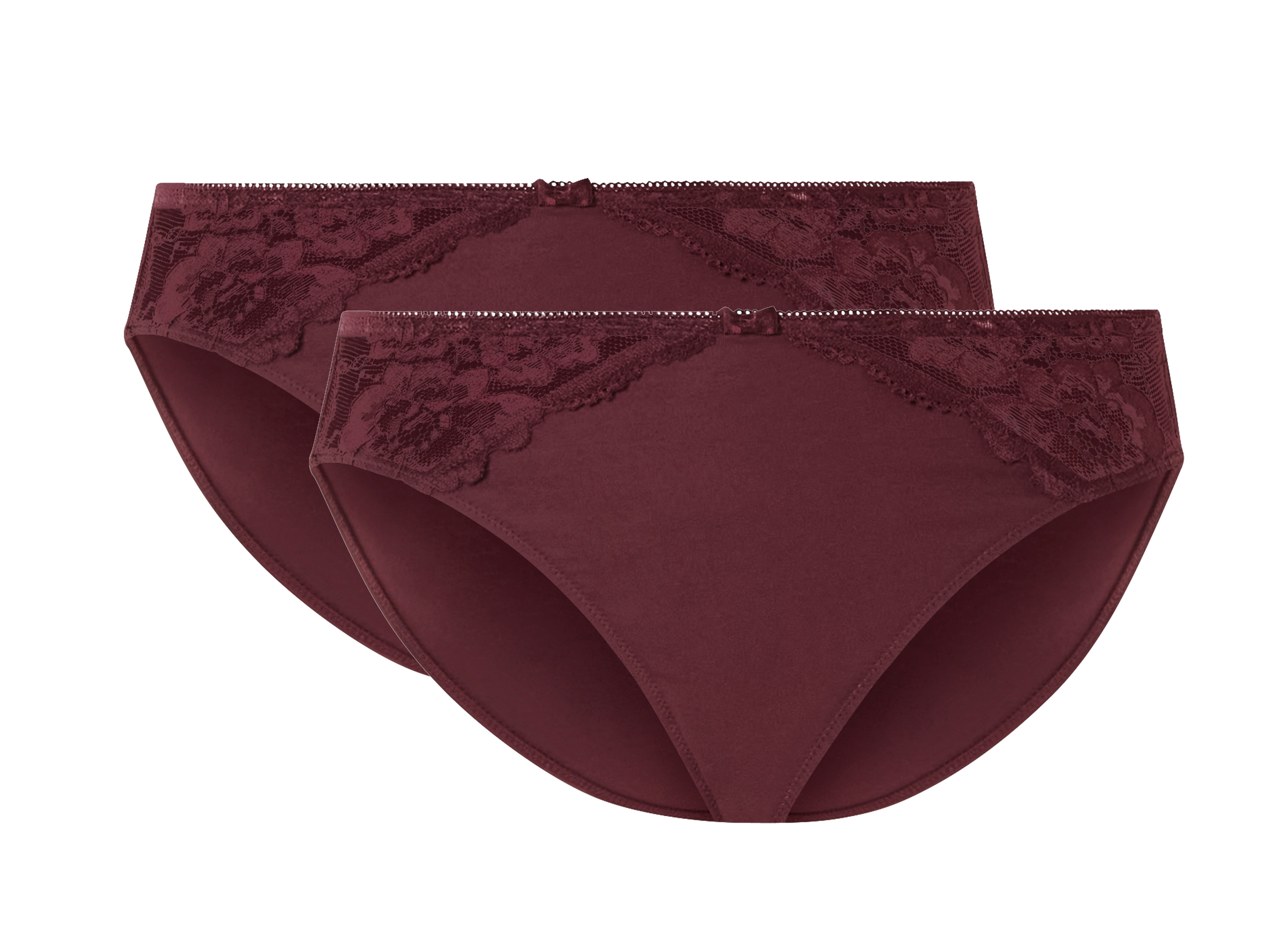 esmara Figi damskie z koronką, 2 pary Czerwony, S36/38