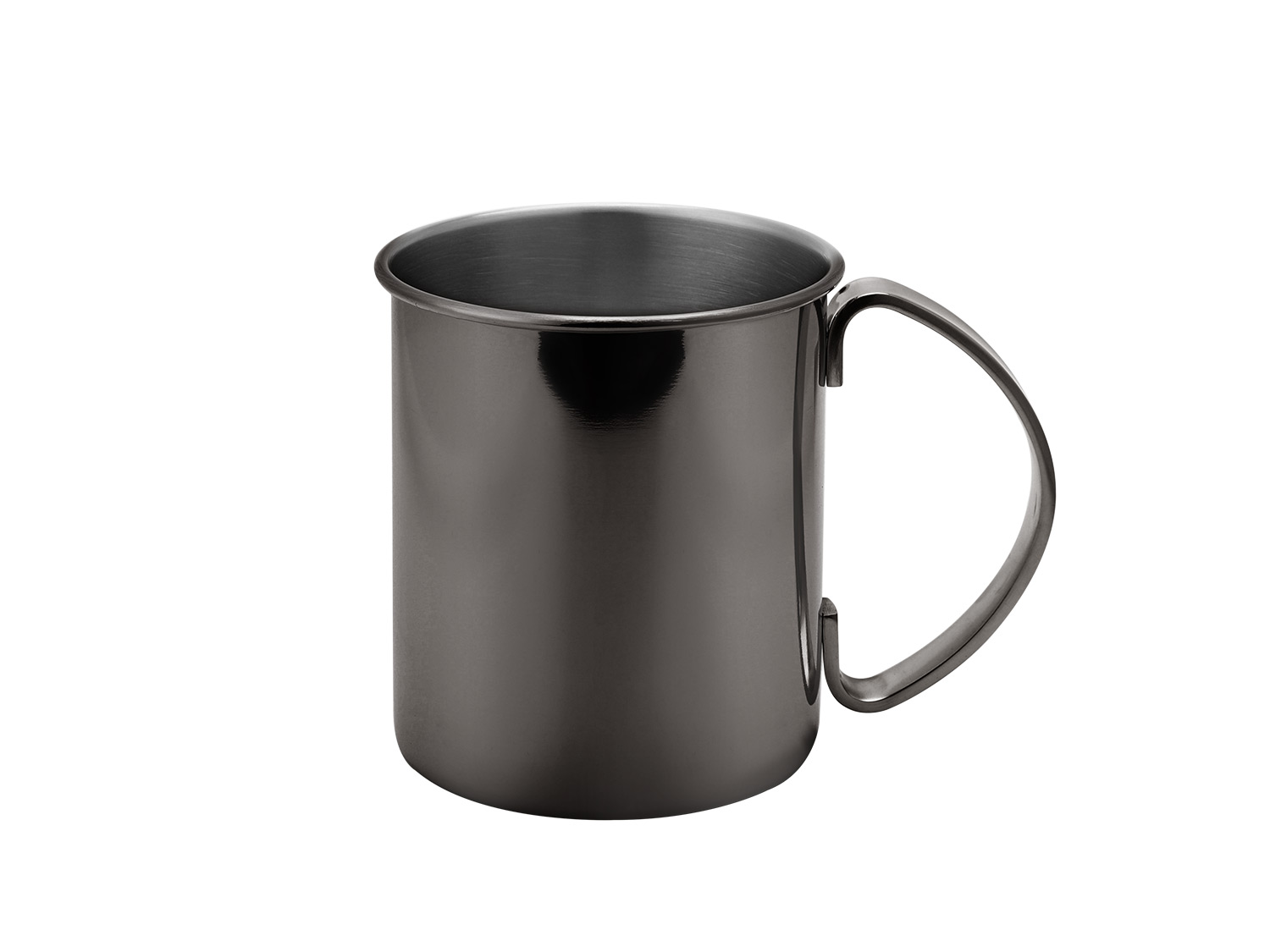 Echtwerk Zestaw kubków do Moscow Mule ze stali nierdzewnej 4 elementy, 1000 ml, Czarny